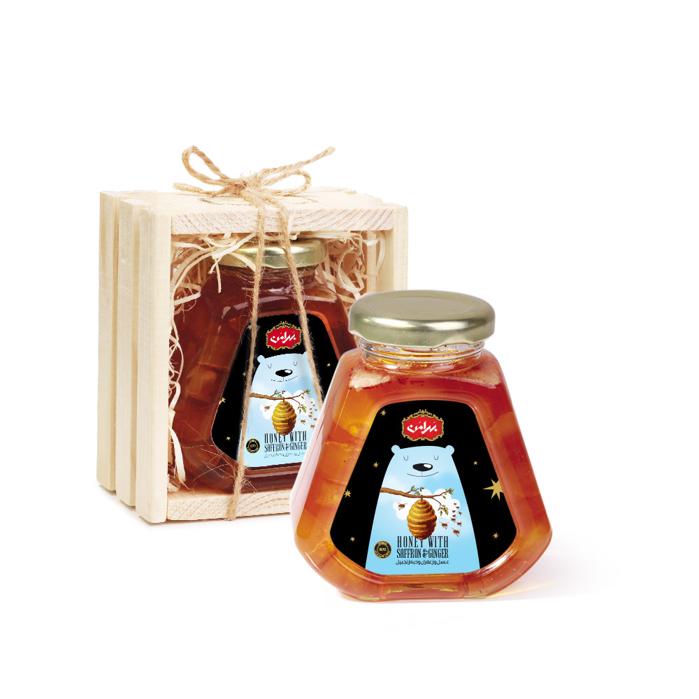 عسل زعفران و زنجبیل