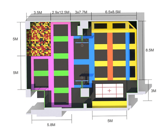 ترامپولین پارک تجاری سفارشی ساخت آیترام