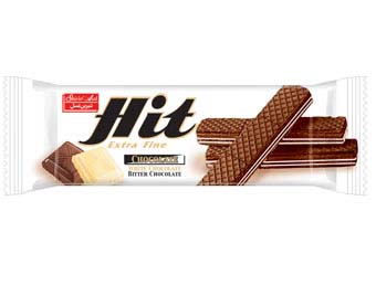 Wafer with white chocolate