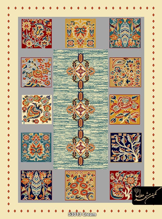 گبه ماشینی 480 شانه زمینه کرم