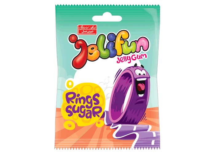 پاستیل جلیفان شکری میوه ای حلقه ای