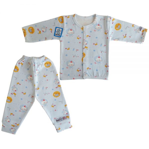 ست شومیز و شلوار نوزادی بی بی سان طرح شیر