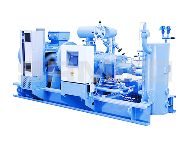 واحد کمپرسور اسکرو تک مرحله ای باز (عمودی)