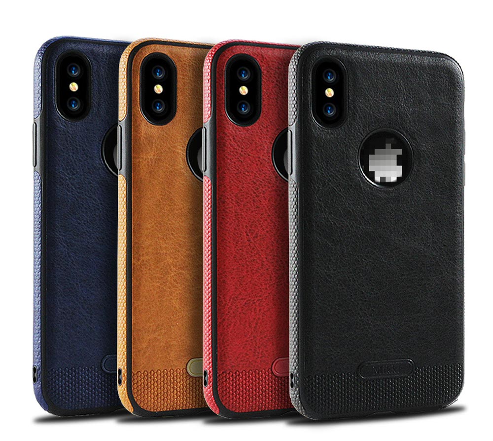 SLIM Luxury Leather Back Ultra Thin TPU Case Cover for iPhone X