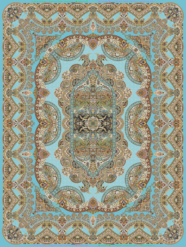 فرش ماشینی 1200 شانه طرح ماندانا