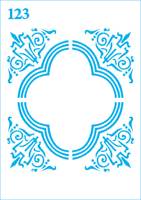 شابلون استنسیل کد 123