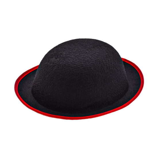 کلاه گرد نمدی قرمز مشکی