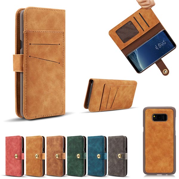 Magnetic Flip Wallet Leather Case