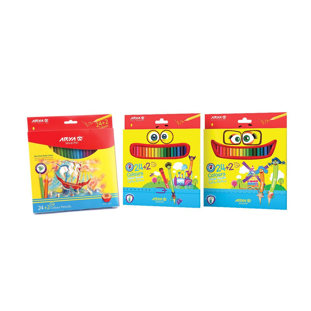 مداد رنگی ۲+۲۴ رنگ مقوایی