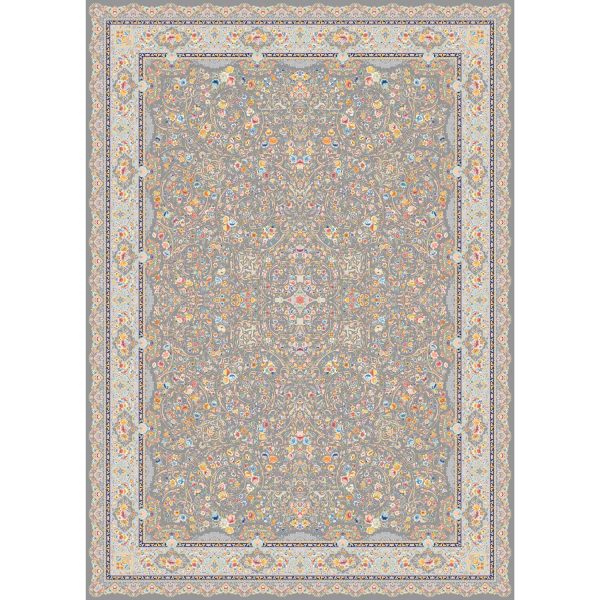 فرش ماشینی شازده کد ۵۱۰۹ زغالی