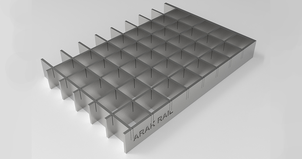 گریتینگ تسمه در تسمه ساده تولید شده به روش پرسی