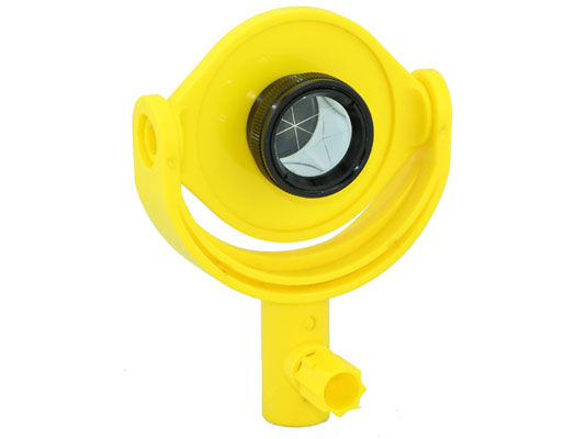 منشور کوچک کج‌شده با روکش نقره‌ای