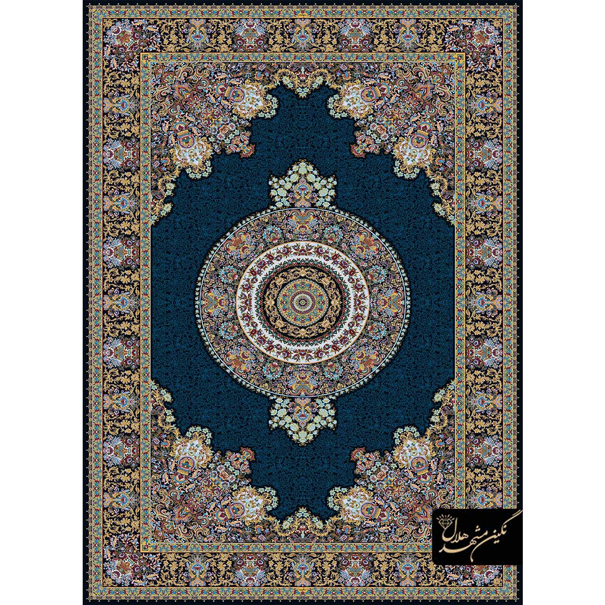 فرش ماشینی ابریشم طرح فرانسه