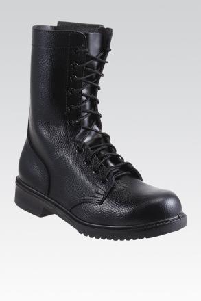 چکمه 10 چشمه چرم مهر و موم شده با زیپ کناری