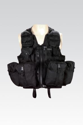 Tactical Assault Vest in Black 900D Nylon