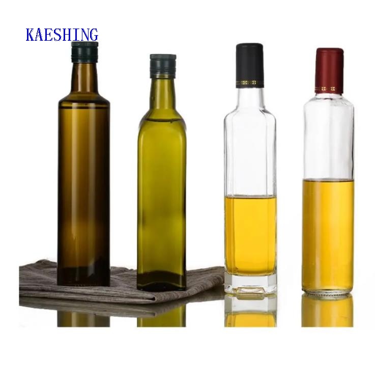 Whosale Round Shape Glass Oilve Oil Bottles with Metal/Plastic Cap