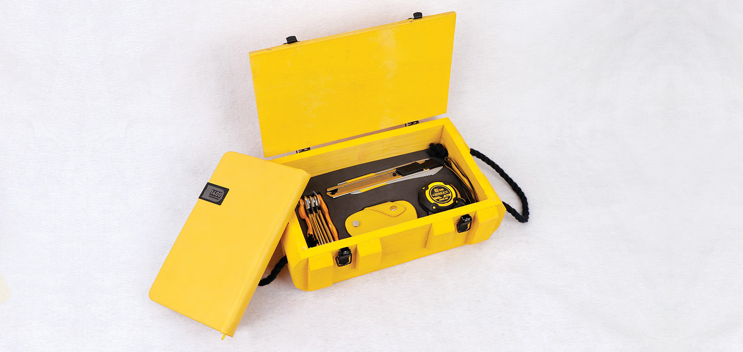 ست ابزارآلات با جعبه چوبی - کد 3042