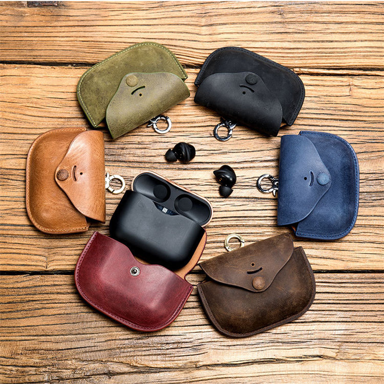 EA137 headphone bag airpod pro protective carrying storage bulk luxury custom earphone leather air pod case designer
