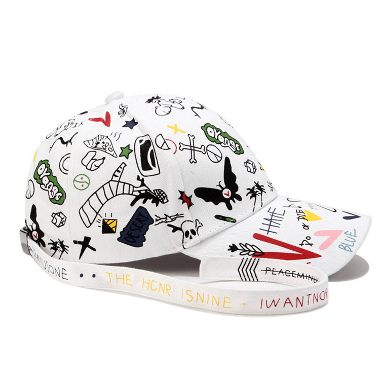 H003 Classic hip hop unisex baseball cap adjustable washed dyed cotton ball hats graffiti hat