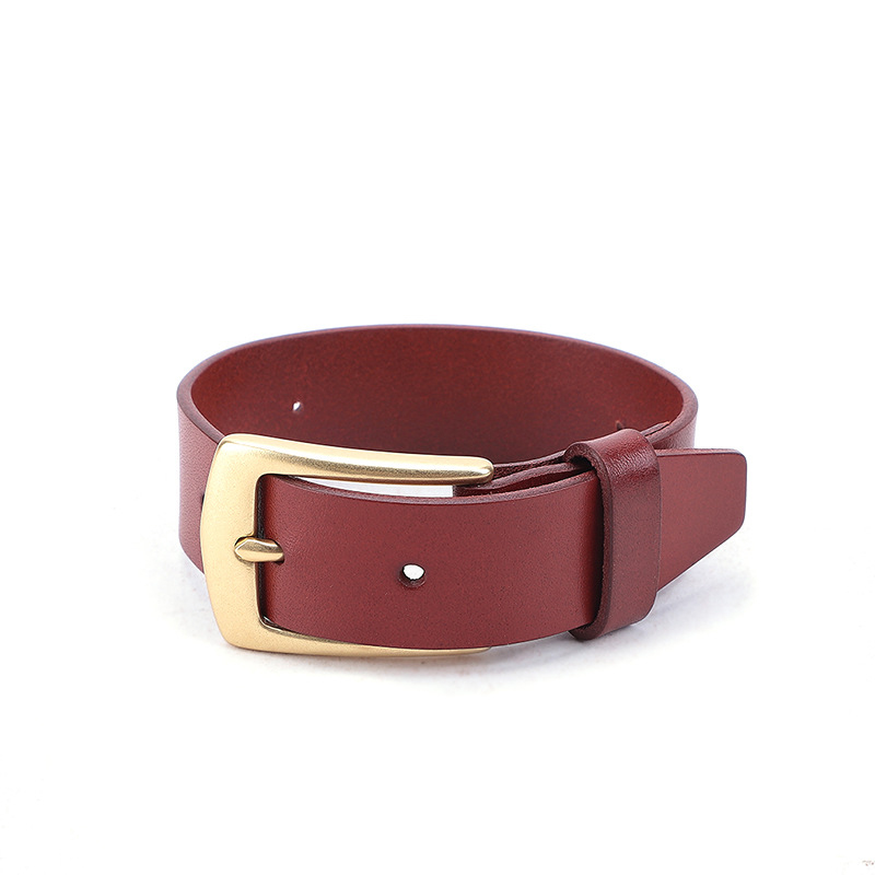 LB3530 Vegetable tanned leather waterproof cat designer leather dog collars genuine buckle for large luxury custom pet collar
