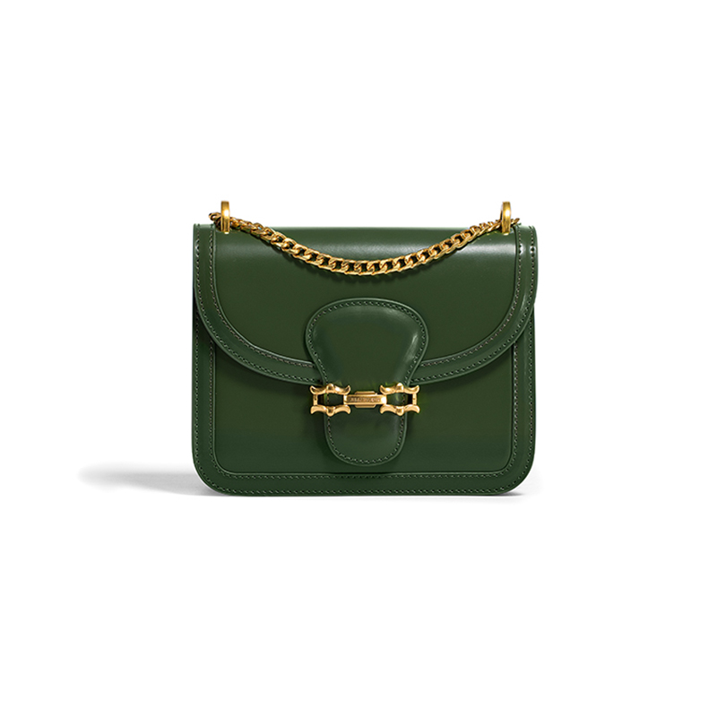 Fashion design good quality green PU leather ladies shoulder bag women handbag