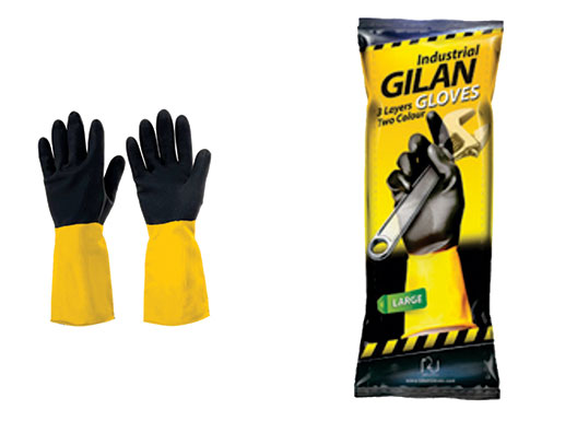 دستکش صنعتی دو رنگ