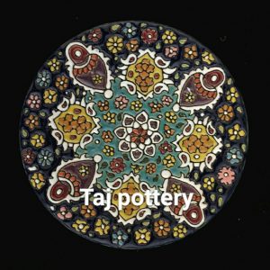 بشقاب میناکاری لعاب برجسته