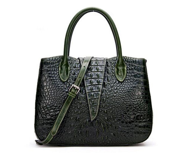 2016 new arrival croc print leather lady tote bag