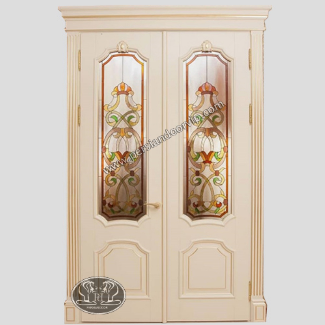 درب داخلی چوب و شیشه مدل wg1000