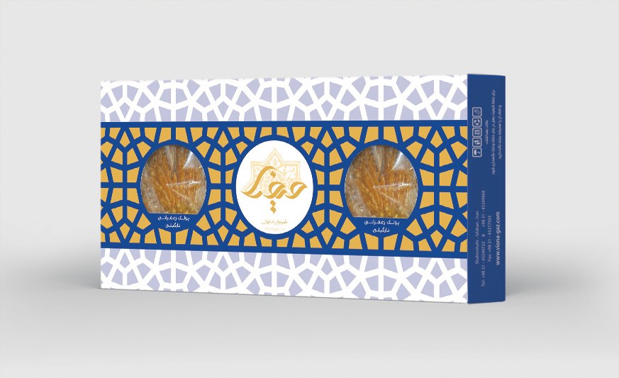 پولک زعفرانی نارگیلی