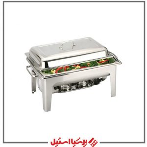 شف اینگ دیش مستطیل استیل (درب دار)