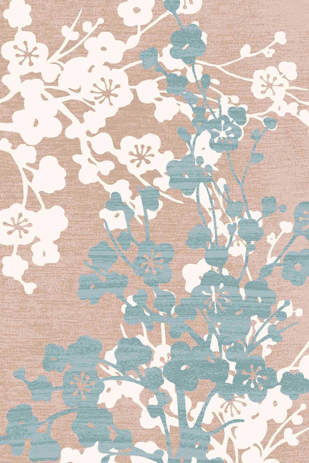 فرش ماشینی طرح 1520 آبی کلکسیون ساوین مد