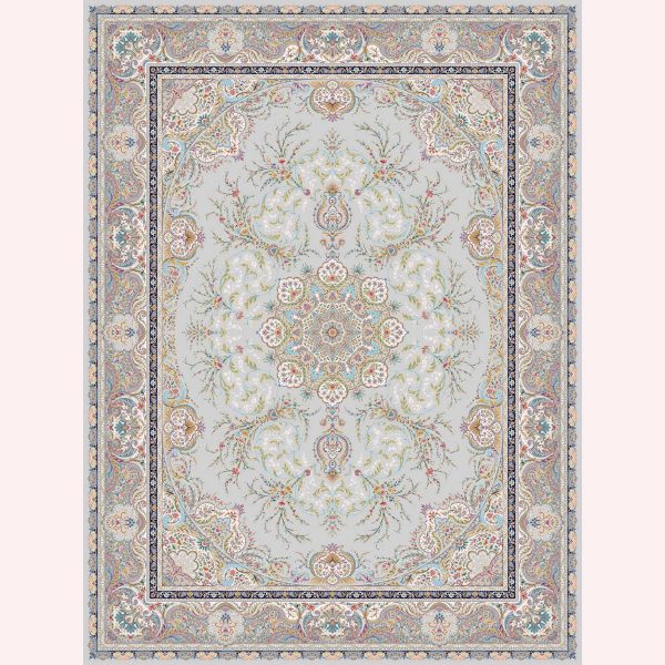 فرش ماشینی شازده کد ۵۱۳۳ نقره ای