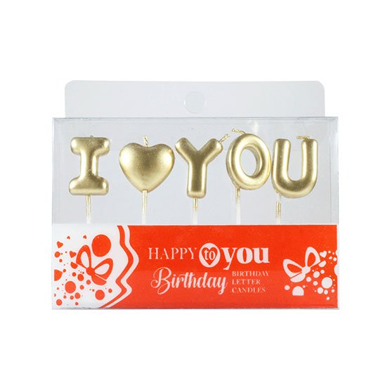 شمع I ❤ YOU طلقی (بسته ۱۲تایی)