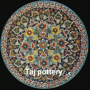 بشقاب میناکاری لعاب برجسته