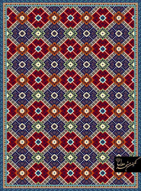 گلیم ماشینی کاشان طرح فانتزی 505