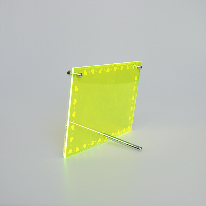 Green Acrylic Photo Frame With Screws Stand
