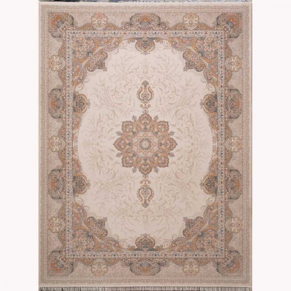 فرش ماشینی شازده کد ۵۱۳۳ کرم