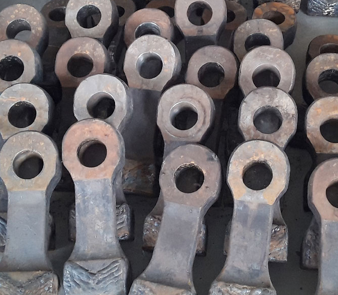 Shredder hammer of sugarcane mill unit