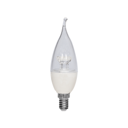 لامپ ال‌ای‌دی شمعی اشکی لنز ستاره‌ای شفاف 6 وات