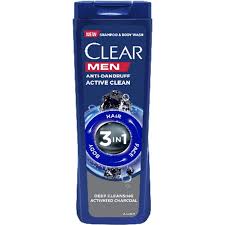 شامپو کلیر ضد شوره مردانه 3 در 1 حاوی منتول Active Cool