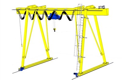 Single bridge gate crane