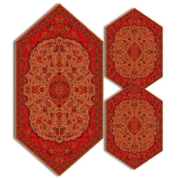 سری سه تکه ترمه طرح شاه عباسی کد 833