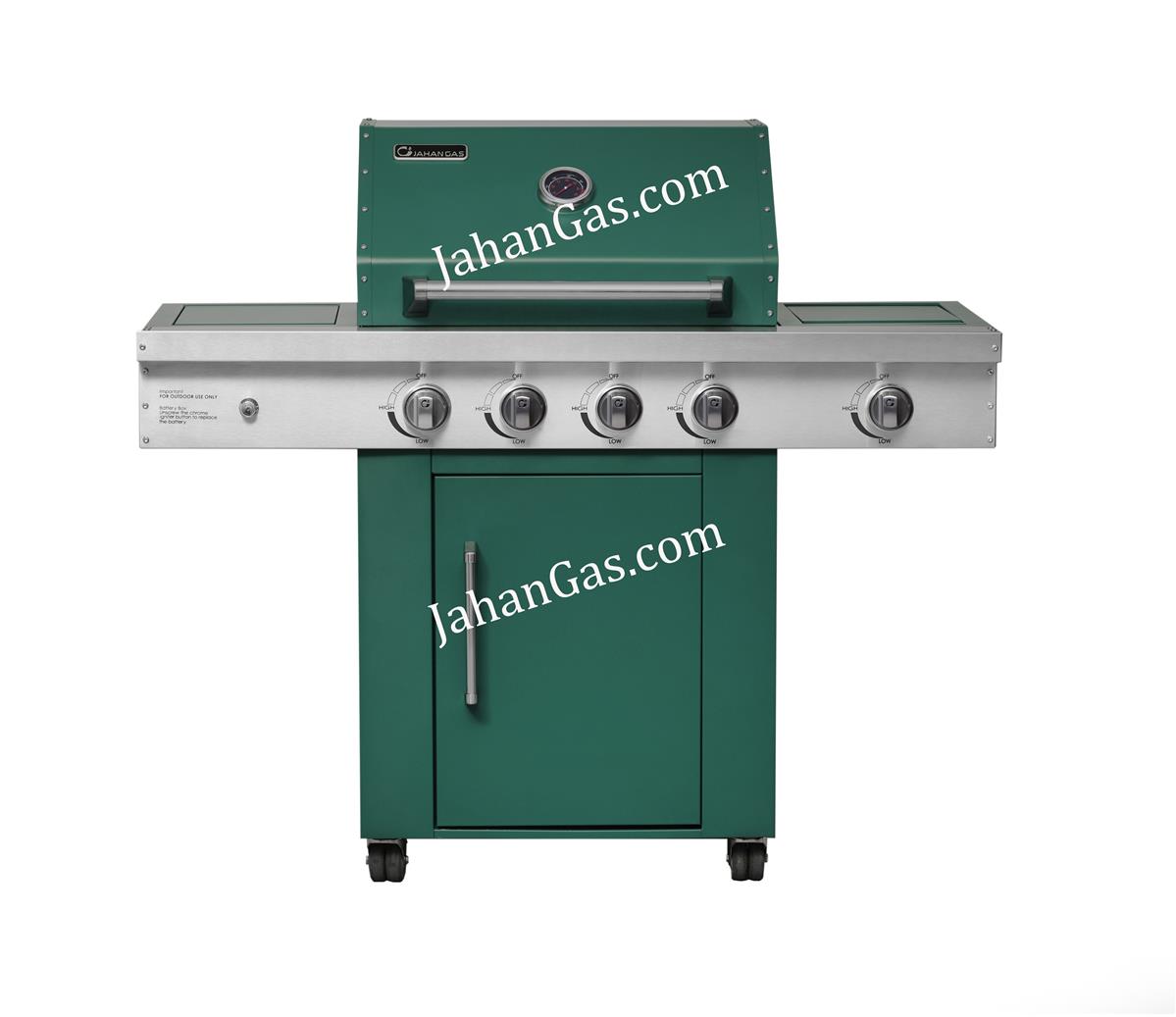 Green BA5G five flame gas barbecue