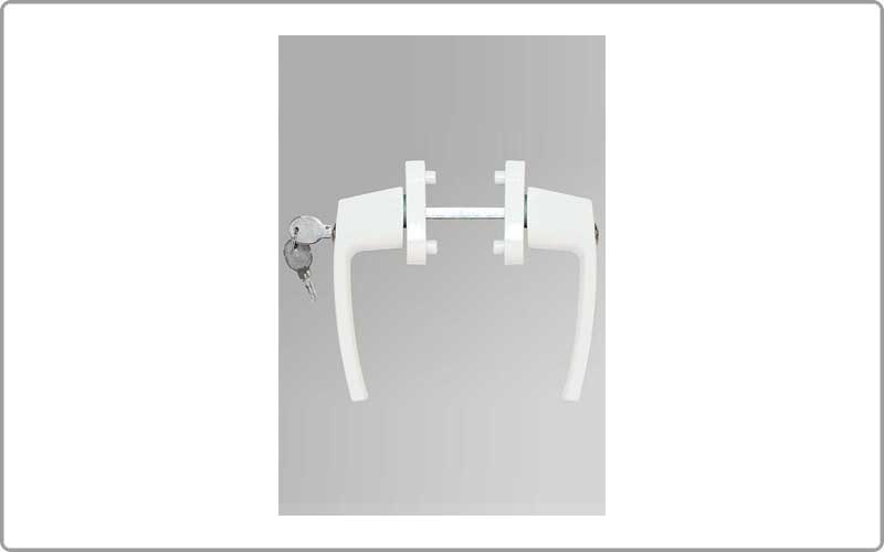 یراق دستگیره پنجره آلمینیومی دو طرفه قفل دار