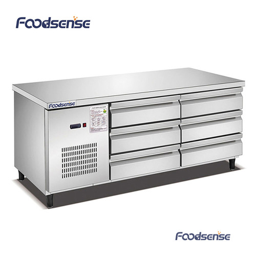 12 Months Warranty CE Certification Stainless Steel Single-Temperature Fridge Counter For Salads