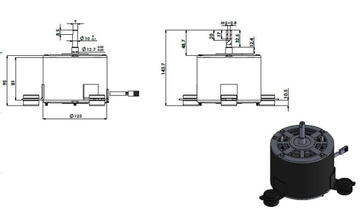 الکتروموتور 40 وات 4 دور