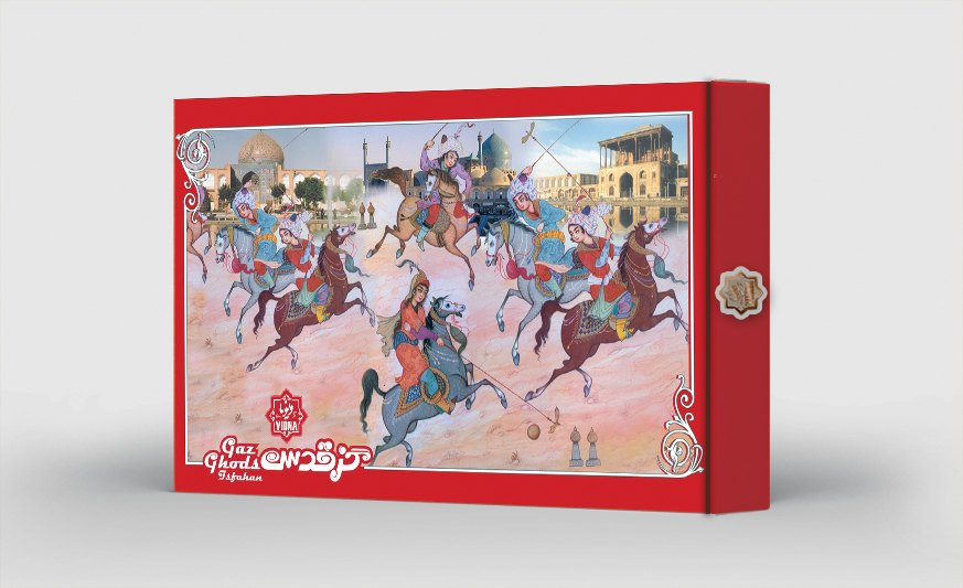 گز 28 % لقمه ای مخلوط مغز پسته و بادام