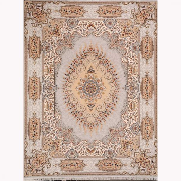 فرش ماشینی درباری کد ۵۱۰۵ نسکافه ای