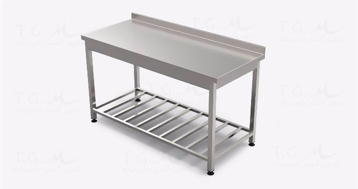 Steel industrial work table